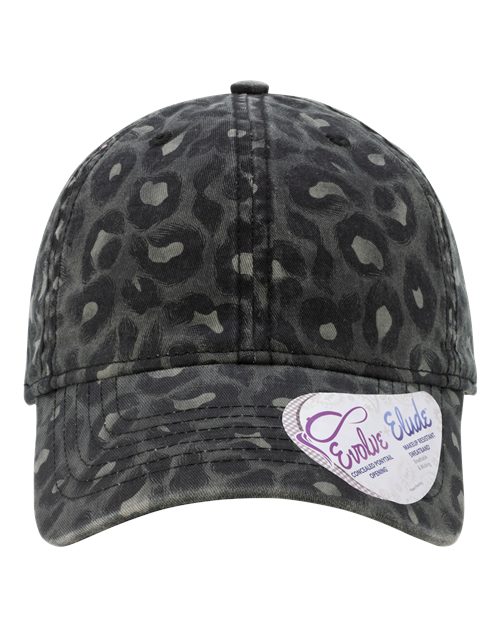 Infinity Her HATTIE Women's Unstructured Fashion Prints Cap - Black Leopard - front
