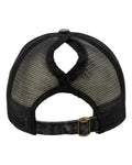 Infinity Her JANET Women's Printed Bill with Mesh Back Cap - Black/ Black Leopard/ Black - back