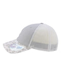 Infinity Her JANET Women's Printed Bill with Mesh Back Cap - Grey/ Snow Leopard/ White - side