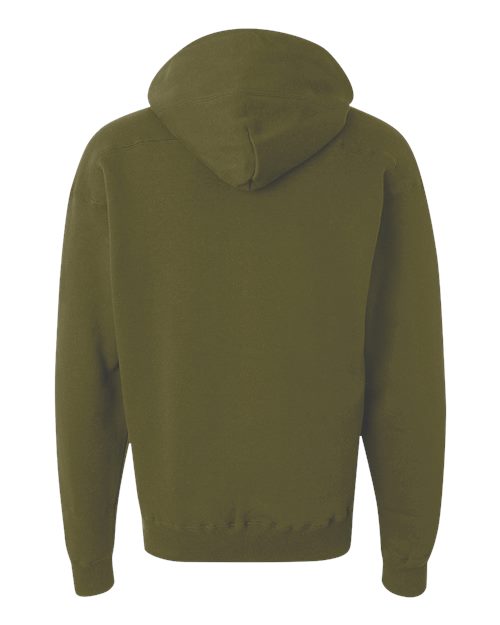 J. America 8830 Men's Sport Lace Hooded Sweatshirt - Military Green - back