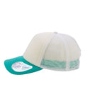 Infinity Her ROSIE Women's Foam Trucker Cap - Ivory/ Jade/ White/ Swirl - side