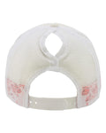 Infinity Her ROSIE Women's Foam Trucker Cap - Ivory/ Lavender/ White/ Smiley - back