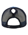 Infinity Her ROSIE Women's Foam Trucker Cap - Light Blue/ Navy/ Navy/ Graffiti - back