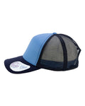 Infinity Her ROSIE Women's Foam Trucker Cap - Light Blue/ Navy/ Navy/ Graffiti - side