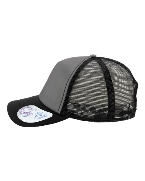Infinity Her ROSIE Women's Foam Trucker Cap - Slate/ Black/ Black/ Cow - side