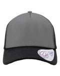 Infinity Her ROSIE Women's Foam Trucker Cap - Slate/ Black/ Black/ Cow - front