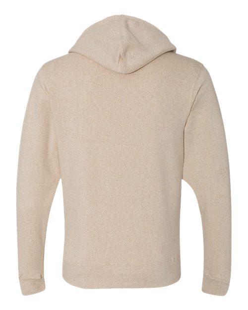 J. America 8872 Men's Triblend Full-Zip Hooded Sweatshirt - Oatmeal Triblend - back
