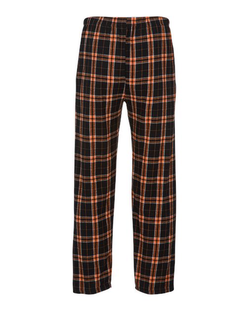 Boxercraft BM6624 Men's Harley Flannel Pants - Orange/ Black Plaid - back