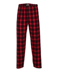 Boxercraft BM6624 Men's Harley Flannel Pants - Red/ Black Plaid - front