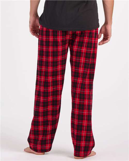 Boxercraft BM6624 Men's Harley Flannel Pants - Red/ Black Plaid - model back