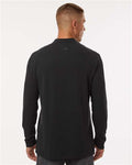 Adidas A597 Men's Henley Long Sleeve T-Shirt - Black - model back