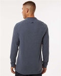 Adidas A597 Men's Henley Long Sleeve T-Shirt - Collegiate Navy Melange - model back