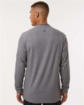 Adidas A597 Men's Henley Long Sleeve T-Shirt - Grey Five Melange - model back
