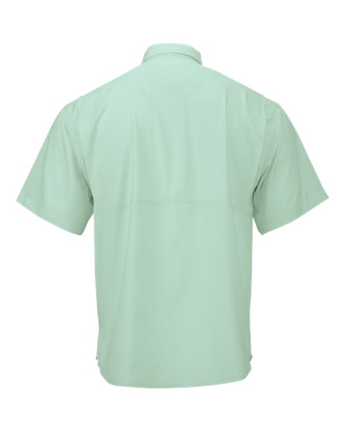 Paragon 700 Men's Hatteras Performance Short Sleeve Fishing Shirt - Mint Green - back