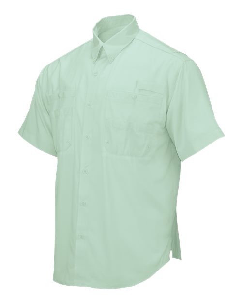 Paragon 700 Men's Hatteras Performance Short Sleeve Fishing Shirt - Mint Green - side