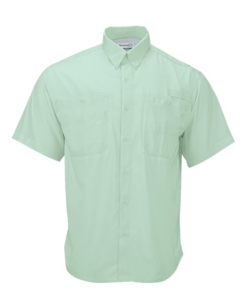 Paragon 700 Men's Hatteras Performance Short Sleeve Fishing Shirt - Mint Green - front