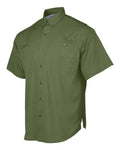 Paragon 700 Men's Hatteras Performance Short Sleeve Fishing Shirt - Olive Green - side
