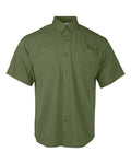 Paragon 700 Men's Hatteras Performance Short Sleeve Fishing Shirt - Olive Green - front