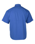 Paragon 700 Men's Hatteras Performance Short Sleeve Fishing Shirt - Vivid Blue - back