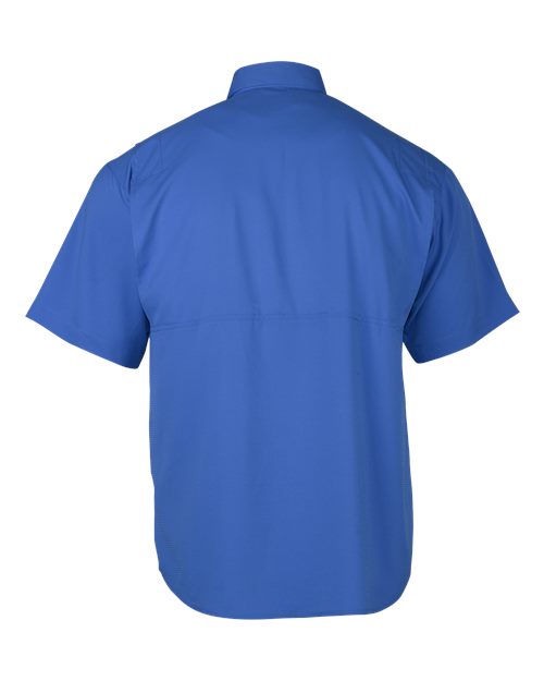 Paragon 700 Men's Hatteras Performance Short Sleeve Fishing Shirt - Vivid Blue - back