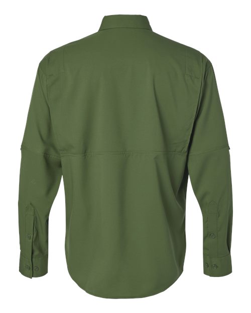 Paragon 702 Men's Kitty Hawk Performance Fishing Shirt - Olive Green - back