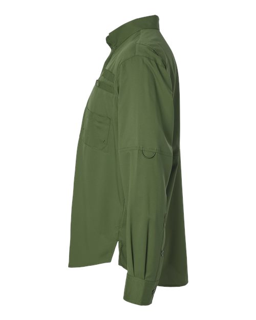 Paragon 702 Men's Kitty Hawk Performance Fishing Shirt - Olive Green - side