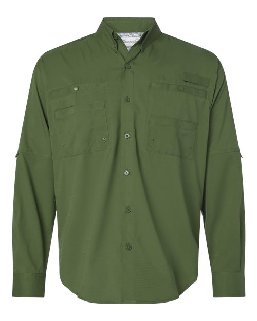 Paragon 702 Men's Kitty Hawk Performance Fishing Shirt - Olive Green - front