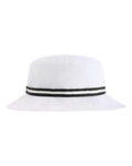 Imperial 1371P The Oxford Performance Bucket Hat - White/ Black - back