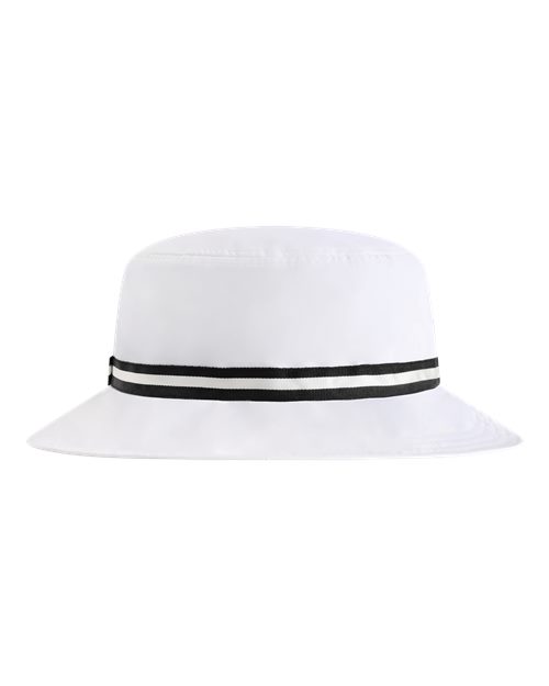 Imperial 1371P The Oxford Performance Bucket Hat - White/ Black - back