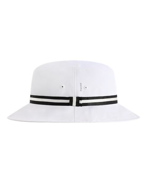Imperial 1371P The Oxford Performance Bucket Hat - White/ Black - side