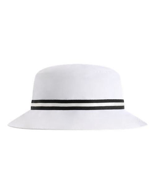 Imperial 1371P The Oxford Performance Bucket Hat - White/ Black - front