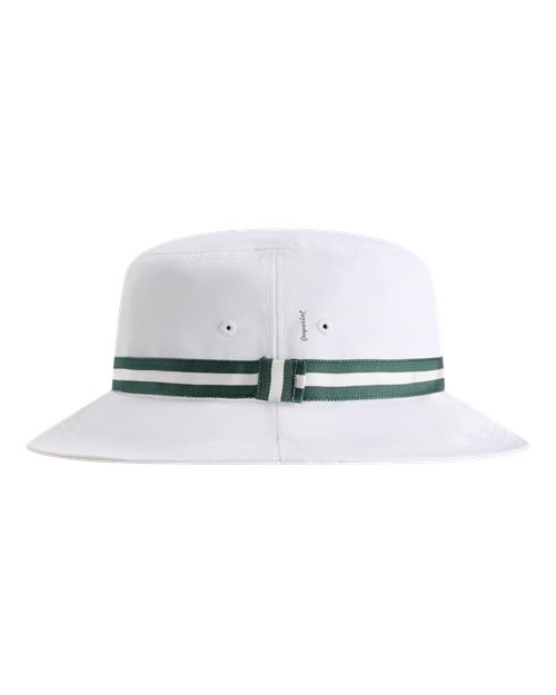 Imperial 1371P The Oxford Performance Bucket Hat - White/ Green - side