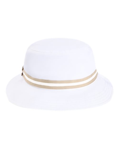 Imperial 1371P The Oxford Performance Bucket Hat - White/ Khaki - back