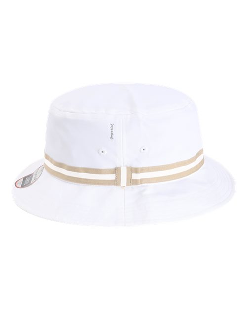 Imperial 1371P The Oxford Performance Bucket Hat - White/ Khaki - side