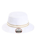 Imperial 1371P The Oxford Performance Bucket Hat - White/ Khaki - front