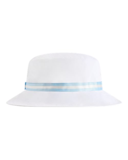 Imperial 1371P The Oxford Performance Bucket Hat - White/ Light Blue - back