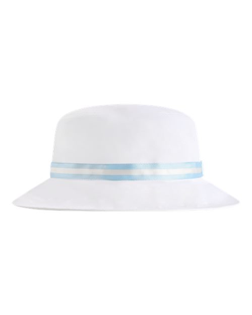 Imperial 1371P The Oxford Performance Bucket Hat - White/ Light Blue - front
