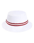 Imperial 1371P The Oxford Performance Bucket Hat - White/ Maroon - back