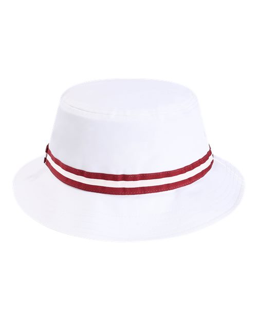 Imperial 1371P The Oxford Performance Bucket Hat - White/ Maroon - back
