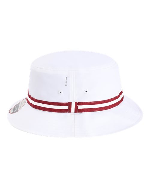 Imperial 1371P The Oxford Performance Bucket Hat - White/ Maroon - side