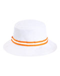 Imperial 1371P The Oxford Performance Bucket Hat - White/ Orange - back
