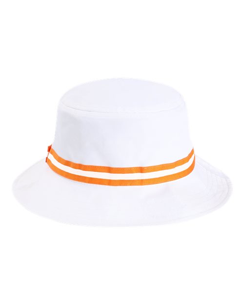Imperial 1371P The Oxford Performance Bucket Hat - White/ Orange - back