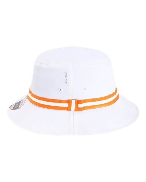 Imperial 1371P The Oxford Performance Bucket Hat - White/ Orange - side