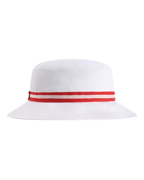 Imperial 1371P The Oxford Performance Bucket Hat - White/ Red - back