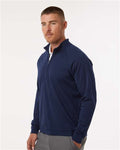 Adidas A598 Men's Club Quarter-Zip Pullover - Collegiate Navy - model side