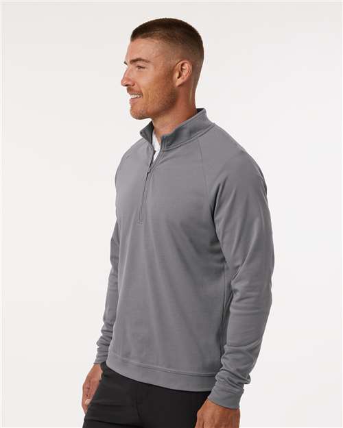 Adidas A598 Men's Club Quarter-Zip Pullover - Grey Three - model side