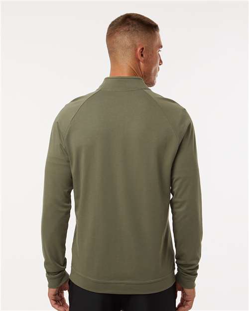 Adidas A598 Men's Club Quarter-Zip Pullover - Olive Strata - model back