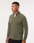 Adidas A598 Men's Club Quarter-Zip Pullover - Olive Strata - model side