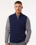 Adidas A599 Men's Club Quarter-Zip Vest - Collegiate Navy - model front
