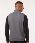 Adidas A599 Men's Club Quarter-Zip Vest - Grey Three - model back